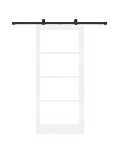 Porta scorrevole ORKDAL Bianco e Nero 93 x 211 cm