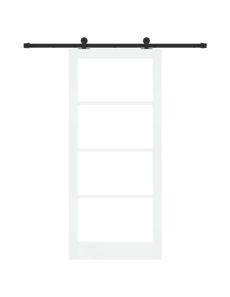 Porta scorrevole ORKDAL Bianco e Nero 93 x 211 cm