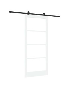 Porta scorrevole ORKDAL Bianco e Nero 93 x 211 cm 2
