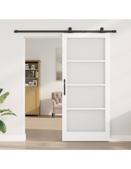 Porta scorrevole ORKDAL Bianco e Nero 93 x 211 cm