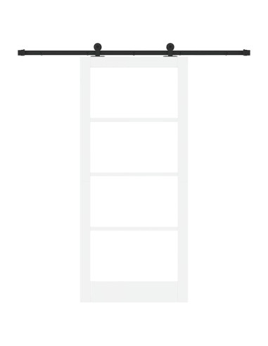 Porta scorrevole ORKDAL Bianco e Nero 93 x 211 cm