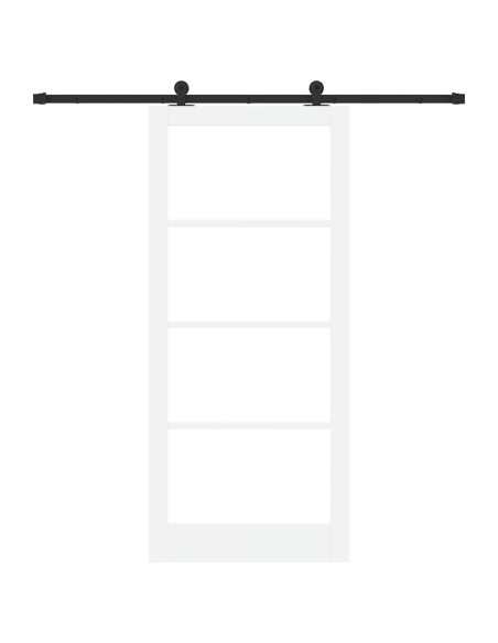 Porta scorrevole ORKDAL Bianco e Nero 93 x 211 cm