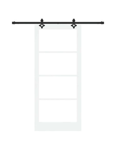 Porta scorrevole ORKDAL Bianco e Nero 93 x 211 cm