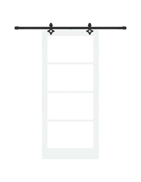 Porta scorrevole ORKDAL Bianco e Nero 93 x 211 cm