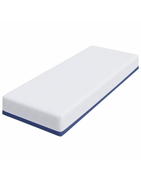 Materasso Bianco e Blu 70 x 200 cm Tessuto Jacquard