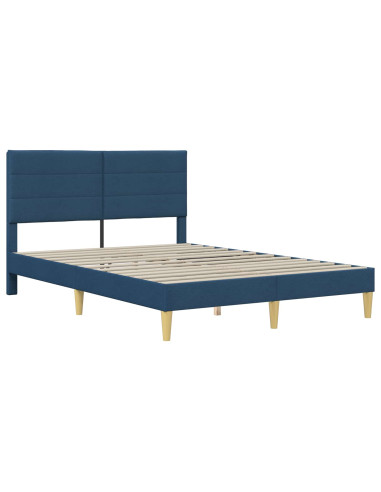 Struttura del letto Blu 140 x 200 cm Poliestere