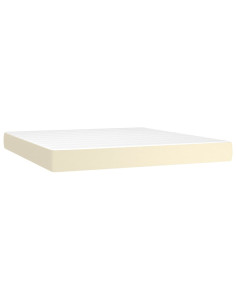 Materasso a Molle Insacchettate Rigidità Media Crema 180x200x20 cm in Similpelle 2
