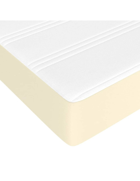Materasso a Molle Insacchettate Rigidità Media Crema 180x200x20 cm in Similpelle