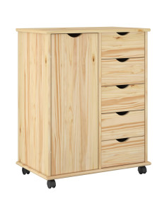 Mobile con Ruote con ruota Marrone 63,5 x 39 x 79 cm 2