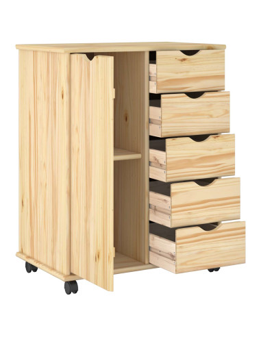 Mobile con Ruote con ruota Marrone 63,5 x 39 x 79 cm