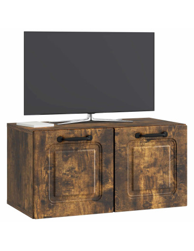 Mobile Porta TV da Muro Rovere Fumo 59,5 x 31 x 30 cm