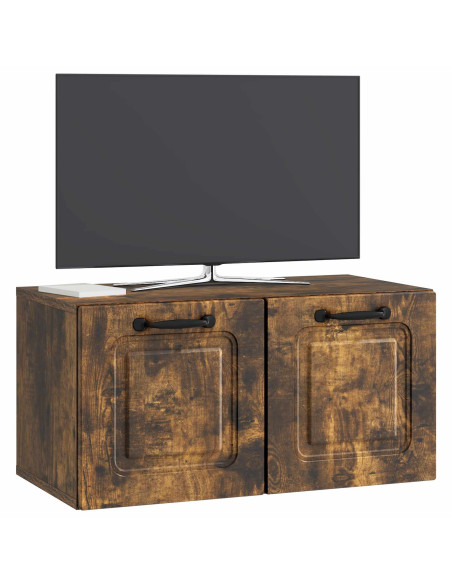 Mobile Porta TV da Muro Rovere Fumo 59,5 x 31 x 30 cm