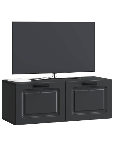 Mobile Porta TV da Muro Nero 78,5 x 31 x 30 cm
