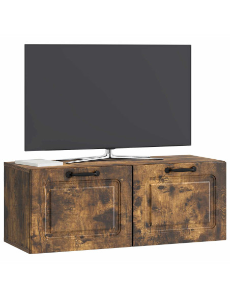 Mobile Porta TV da Muro Rovere Fumo 78,5 x 31 x 30 cm