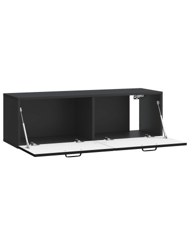 Mobile Porta TV da Muro Montaggio a parete Nero 98 x 31 x 30 cm