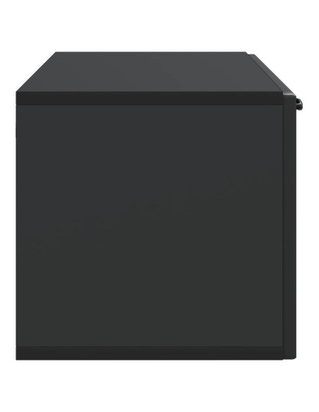 Mobile Porta TV da Muro Montaggio a parete Nero 98 x 31 x 30 cm