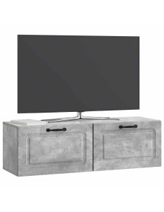 Mobile Porta TV da Muro Grigio Cemento 98 x 31 x 30 cm 2