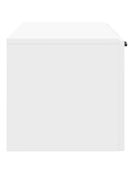Mobile Porta TV da Muro Bianco Lucido 98 x 31 x 30 cm