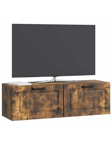 Mobile Porta TV da Muro Rovere Fumo 98 x 31 x 30 cm