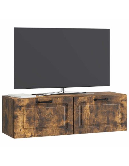 Mobile Porta TV da Muro Rovere Fumo 98 x 31 x 30 cm