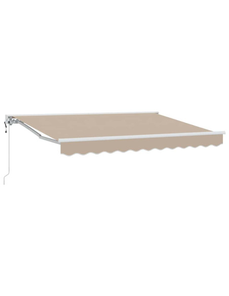 Tenda Retrattile Beige 350 x 200 cm Alluminio e Tessuto