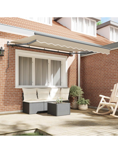 Tenda Retrattile Beige 350 x 200 cm Tessuto