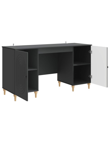 Scrivania Nero 142,5 x 50 x 75 cm Legno ingegnerizzato