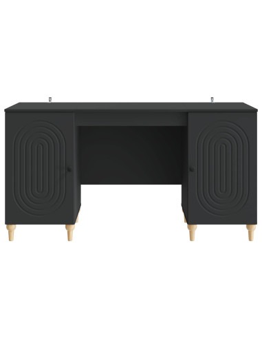 Scrivania Nero 142,5 x 50 x 75 cm Legno ingegnerizzato
