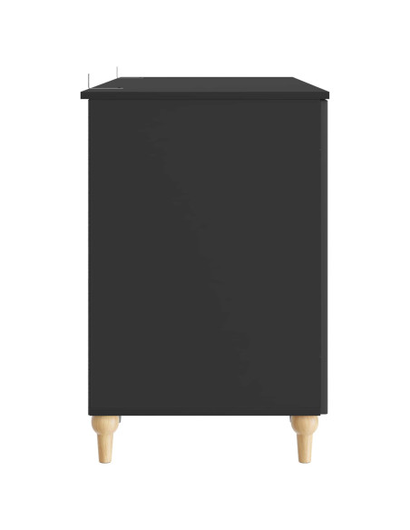 Scrivania Nero 142,5 x 50 x 75 cm Legno ingegnerizzato