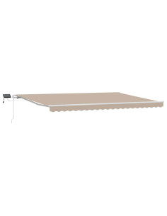 Tenda Retrattile Beige 500 × 350 cm Tessuto e acciaio 2