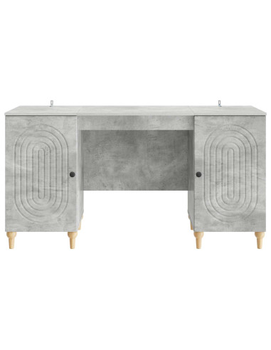 Scrivania con lo scaffale Grigio Cemento 142,5 x 50 x 75 cm