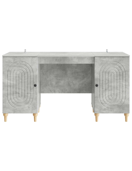 Scrivania con lo scaffale Grigio Cemento 142,5 x 50 x 75 cm