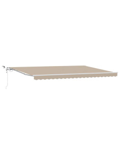 Tenda Retrattile Beige 500 × 350 cm Poliestere e Metallo 2