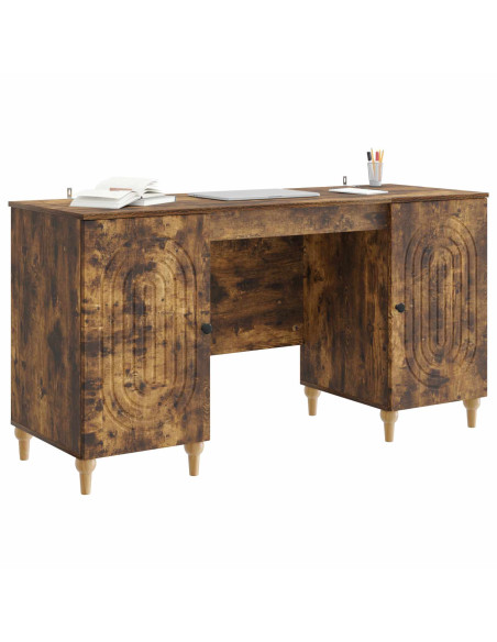 Scrivania Rovere Fumo 142,5 x 50 x 75 cm Legno ingegnerizzato