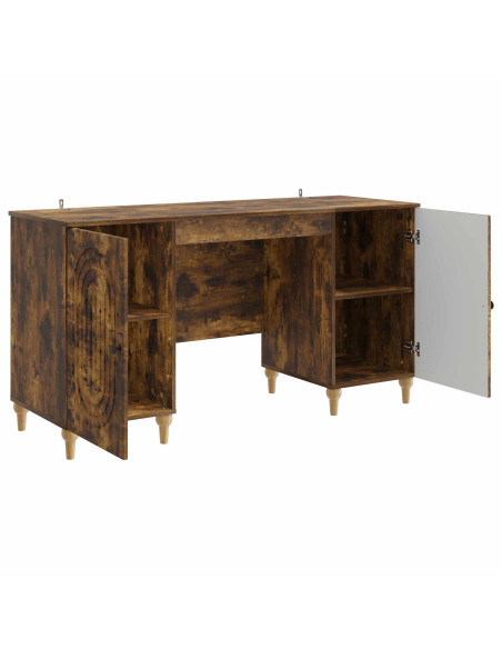 Scrivania Rovere Fumo 142,5 x 50 x 75 cm Legno ingegnerizzato