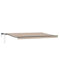 Tenda Retrattile Beige 500 ×350 cm Tessuto 2