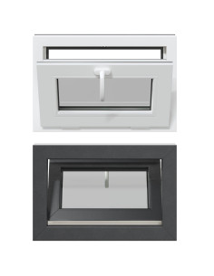 Finestra per Soffitta RISOR 60 x 40 cm PVC e Vetro Antracite 2