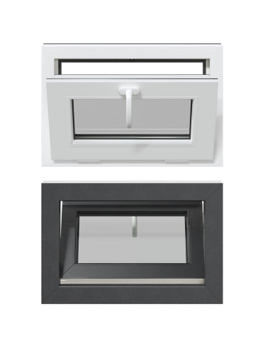 Finestra per Soffitta RISOR 60 x 40 cm PVC e Vetro Antracite