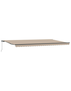 Tenda Retrattile Beige 600 × 300 cm Poliestere e Acciaio 2