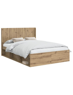 Struttura del letto con stoccaggio e testata 3 pcs 2
