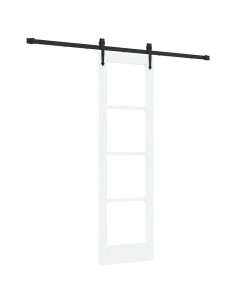 Porta scorrevole Bianco e Nero 61 x 198,5 cm 2