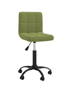 Sedia da Ufficio Girevole Verde Chiaro in Velluto 2