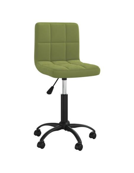Sedia da Ufficio Girevole Verde Chiaro in Velluto