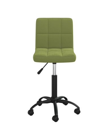 Sedia da Ufficio Girevole Verde Chiaro in Velluto