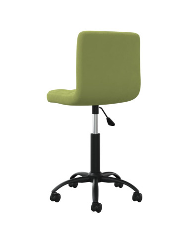 Sedia da Ufficio Girevole Verde Chiaro in Velluto