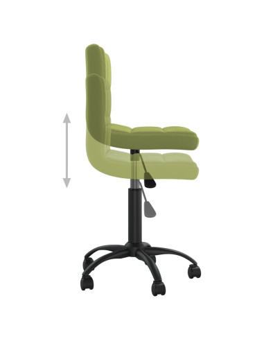 Sedia da Ufficio Girevole Verde Chiaro in Velluto