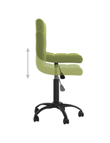Sedia da Ufficio Girevole Verde Chiaro in Velluto
