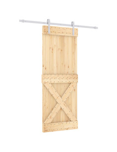 Porta scorrevole Naturale e Bianco 80 x 210 cm 2