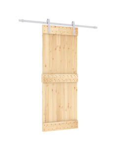 Porta scorrevole Naturale e Bianco 80 x 210 cm 2