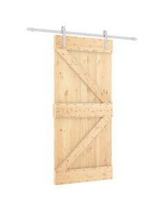 Porta scorrevole Naturale e Bianco 90 x 210 cm 2